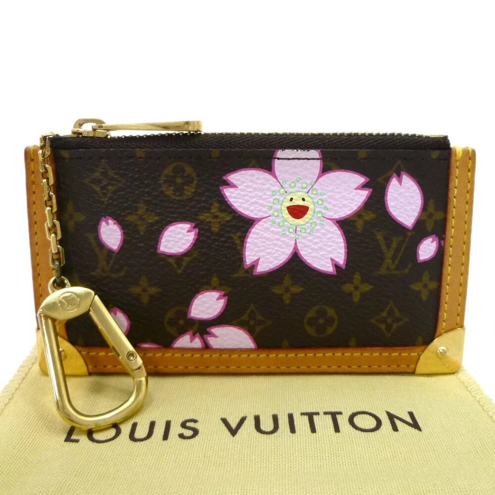 Auth LOUIS VUITTON Pochette Cles Cherry Brossom Key Coin Purse M92015 #W511008